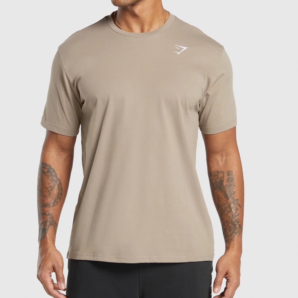 Gymshark Crest T Shirt Lifestyle Brown